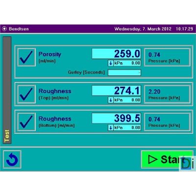 Testeur de rugosité et de perméabilité Bendtsen - Frank PTI